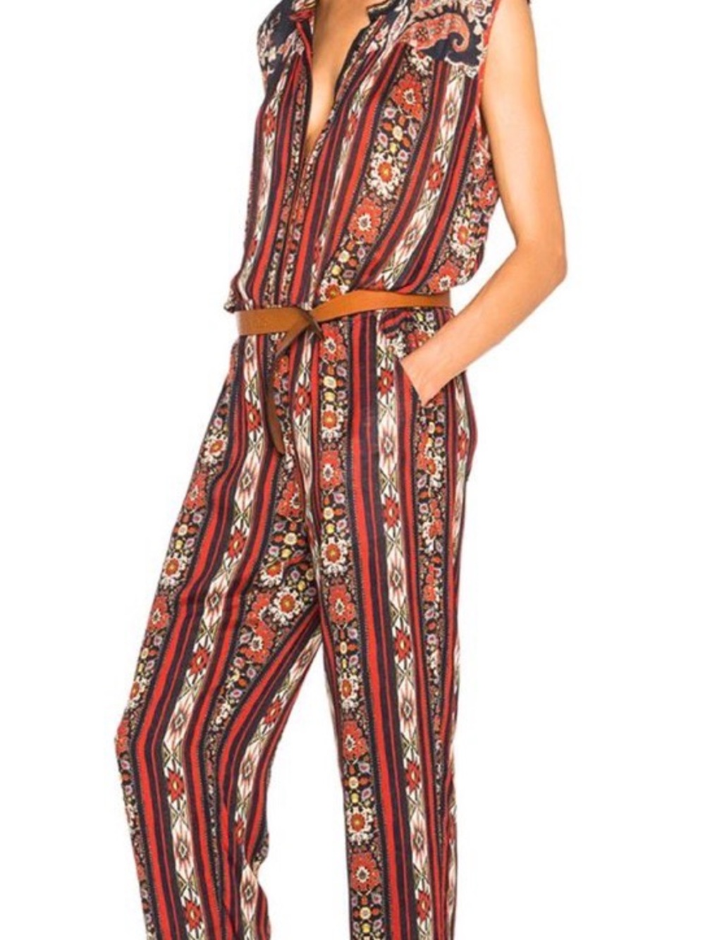 Isabel Marant Etoile Jumpsuit in red paisley Size 2 usa m